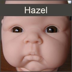 Mouth blown doll eyes. Color: Hazel