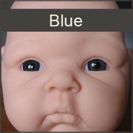 Mouth blown doll eyes. Color: BLUE